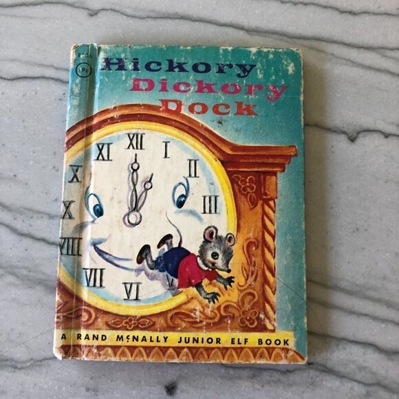 Vintage 1950s Hickory Dickory Dock Hardcover Book Rand McNally Childrens - Picture 1 of 8
